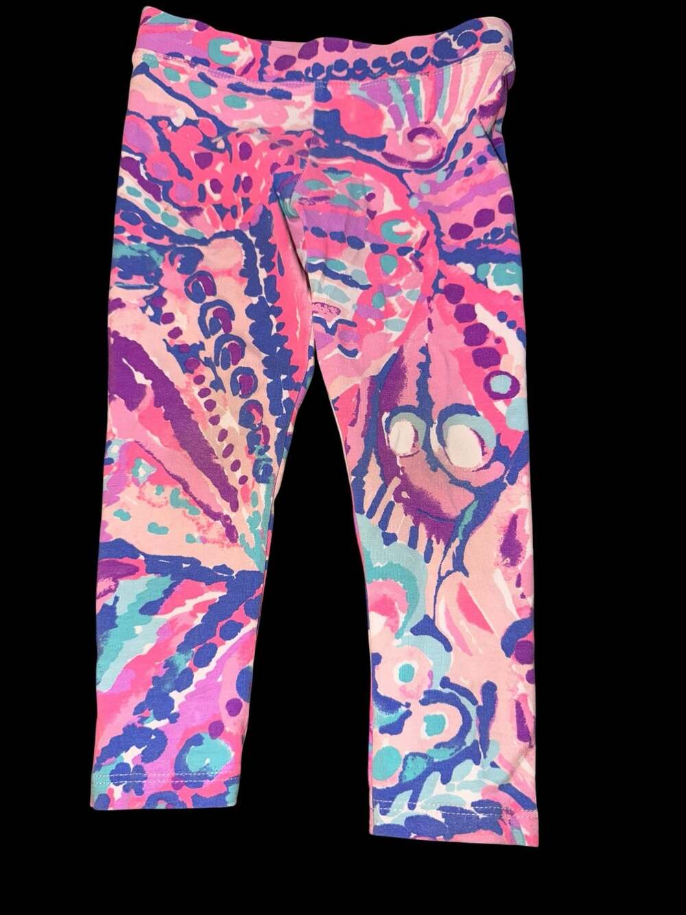 Lilly Pulitzer Colony Coral Leggings. Girls Size XS 2/3